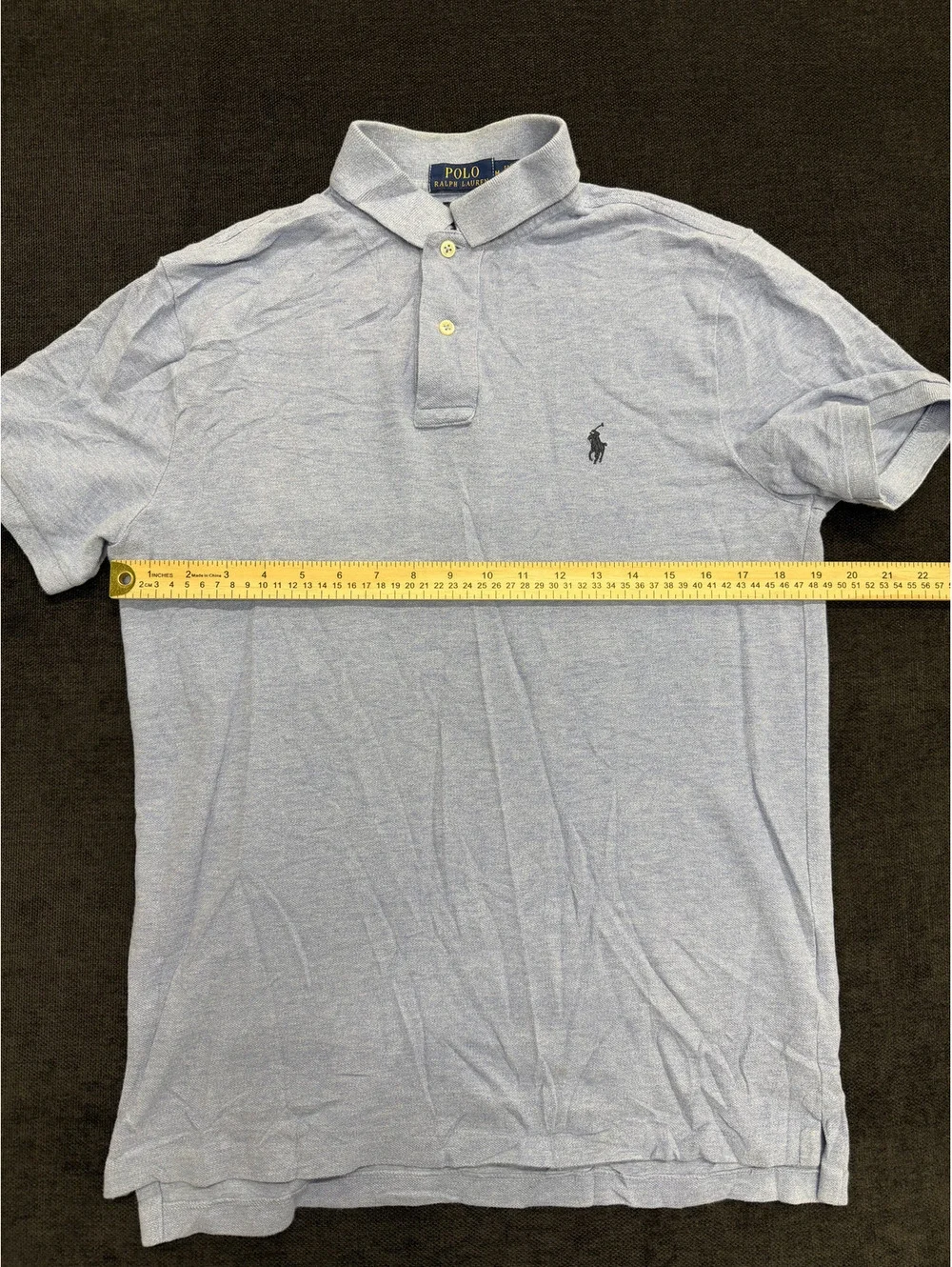 Polo Ralph Lauren Custom Slim Fit Light Blue Cotton Polo Shirt Medium